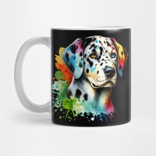 Watercolor Catahoula Leopard Mug